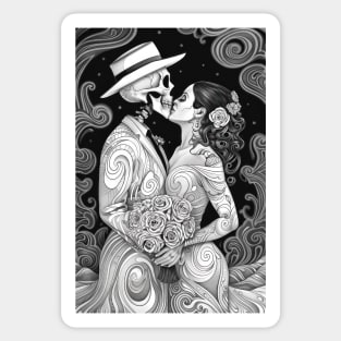 Till Death Do Us Part - Romantic Gothic Art Sticker